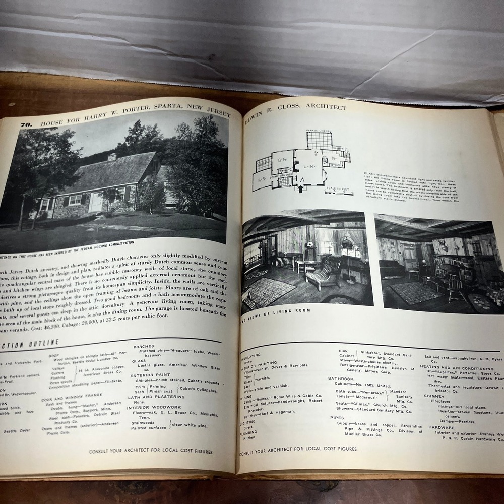 The Book of Small Houses Architectural Forum 1936 3rd Printing Home Design - Picture 9 of 12